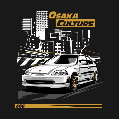Osaka Honda Culture Hoodie new, black, sizes S to L