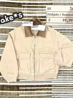 Jake*s Γυναικείο μπουφάν casual μπεζ 100% βαμβάκι καινούργιο μέγεθος 36