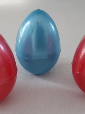 Set of 3 Greek plastic eggs 1980s new