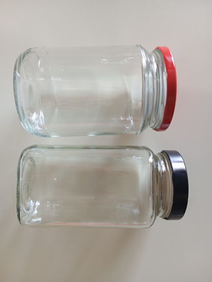 Glass jars 1kg, like new, pack of 10, round or square