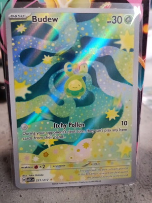 Budew Pokémon card new, Ascenden heroes 221/217 rare illustration