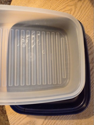 TAPPERWEAR large and bread box container used