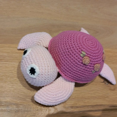 Toy handmade knitted turtle doll 19 cm new
