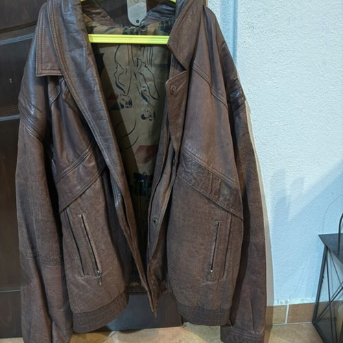 Leather jacket like new, genuine leather, size 58, unisex