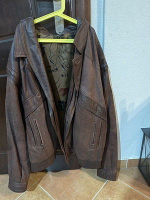 Leather jacket like new, genuine leather, size 58, unisex