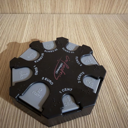 Black Coin Case like new for Euro Coins
