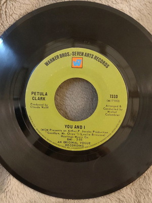 45 RPM δίσκος Petula Clark μεταχειρισμένος, You And I & Look At Mine
