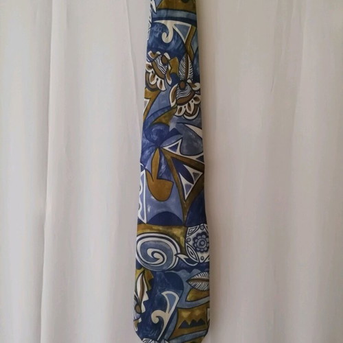 Diego Palazzo silk tie like new, blue multicolor