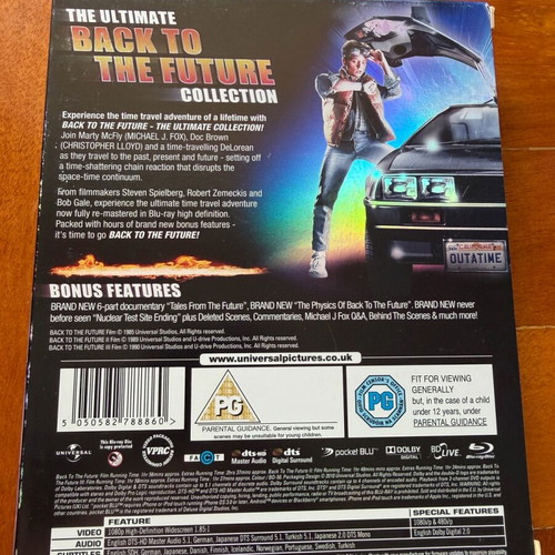 Back to the Future Trilogy Blu-ray like new with English subtitles