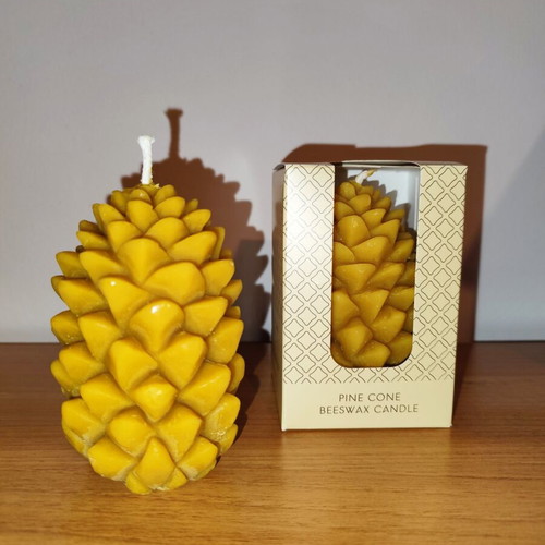 Pine Cone Beeswax Candle from Navarino Icons new