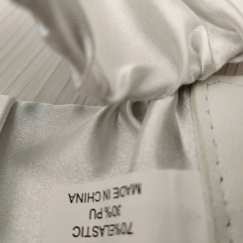 Satin belt off-white elastic with gold buckle like new adjustable