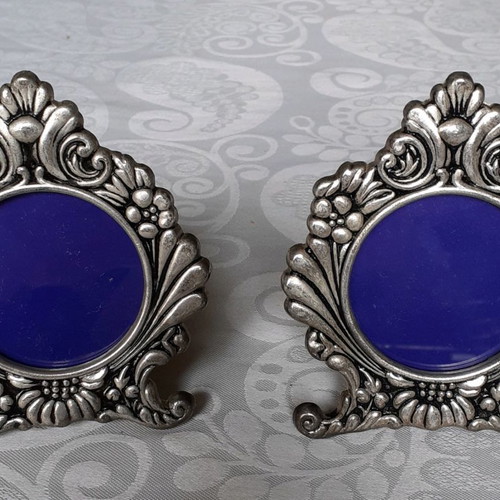 Photo frame set silver plated new, 2 pieces