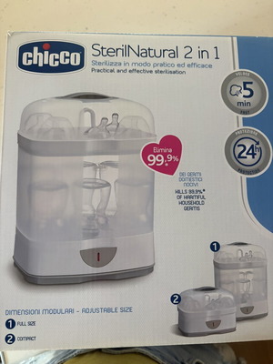 Chicco electric baby bottle sterilizer with 6 slots