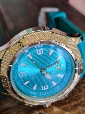 Ferendi watch green gold like new, waterproof quartz