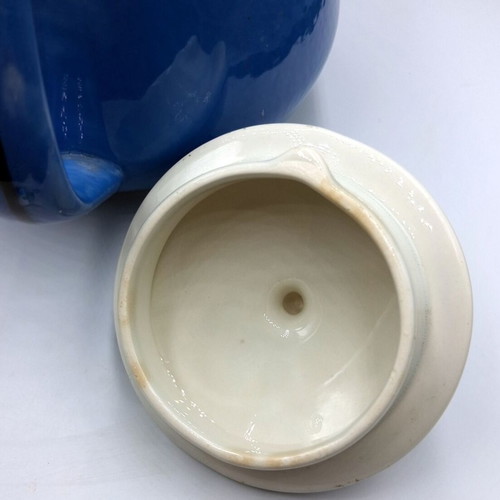 Vintage blue ceramic teapot Keramikos like new