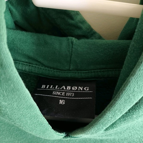 Billabong green hoodie used, size S