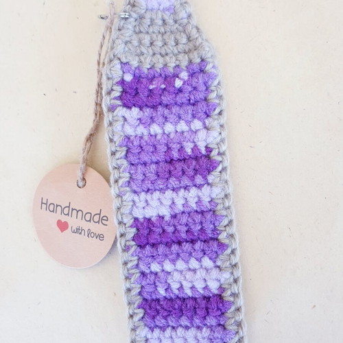 Pencil bookmark purple ombre crocheted handmade, new