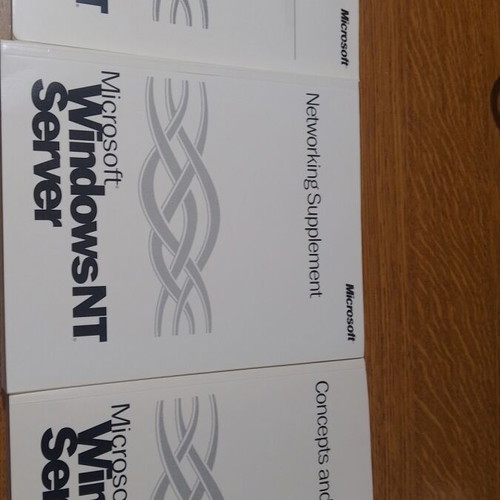 Windows NT server Microsoft documentation 3 books used