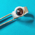 Handmade ring with amethyst, silver, new