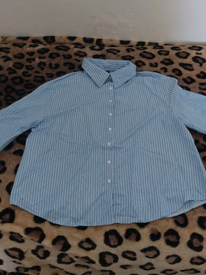 Striped shirt new, blue and white stripes, XXL