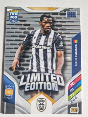 Panini FIFA 365 Adrenalyn XL Limited Edition Camara paok card new 2026