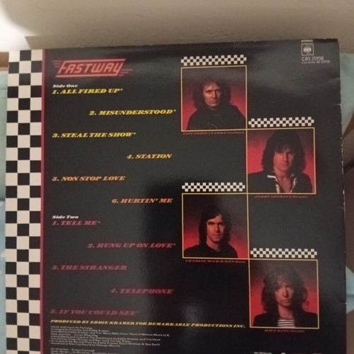 Fastway All Fired Up vinyl record like new, rock