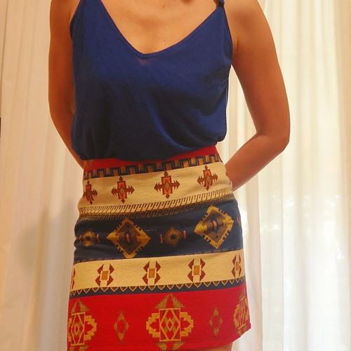 Mini skirt Moutaki like new, colorful, size M