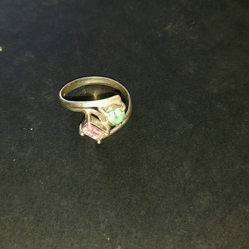 Silver ring 925 with fluorite gemstones, like new