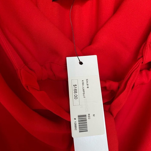 One-piece jumpsuit new, size M, red, 100% polyester