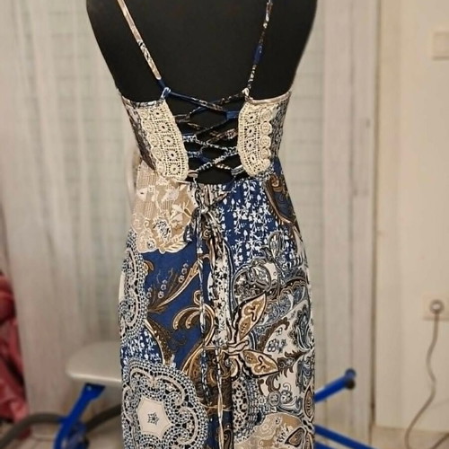 Benissimo summer dress size S, blue multicolor