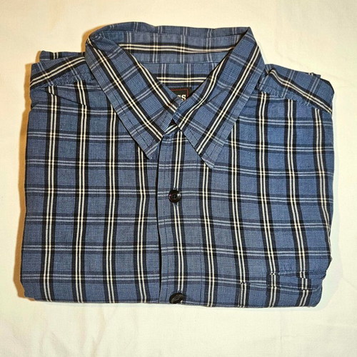 Guess men's plaid shirt, size M, cotton