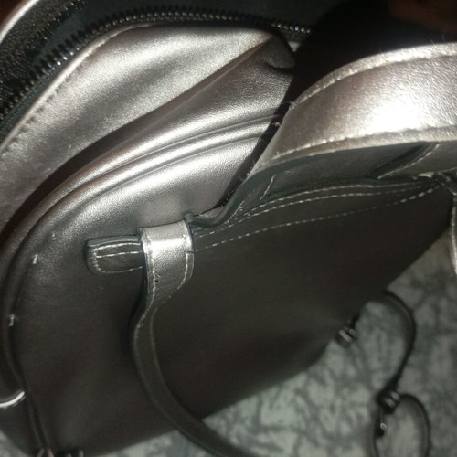 Bershka backpack bag like new, silver