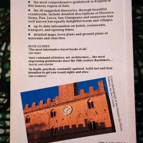 Tuscany Blue Guide travel guide used, English