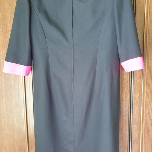Straight-line dress used, size M, black with pink details