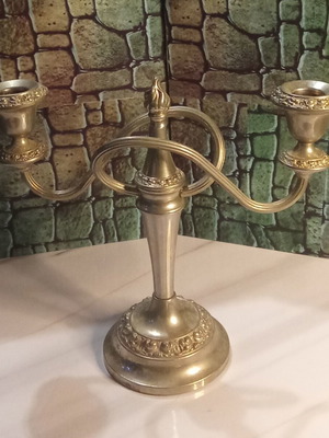 Vintage Georgian Revival candelabrum likely brass, like new
