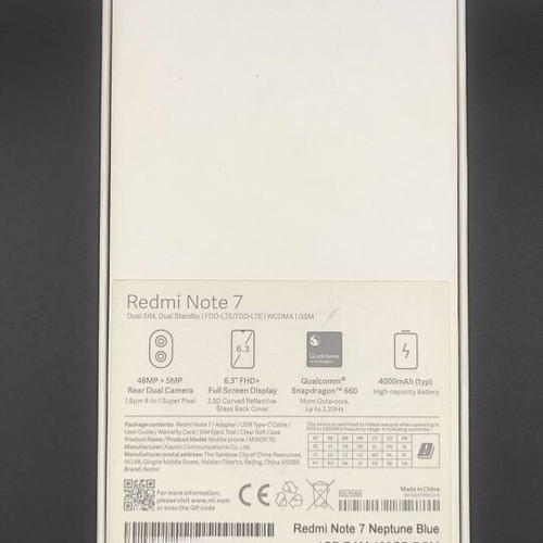 Xiaomi Redmi Note 7 128GB 4GB used, Android 10, dual SIM, blue