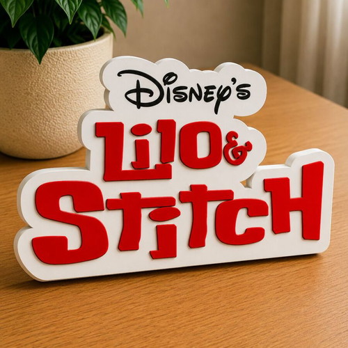 Lilo & Stitch Logo 3D printed, new