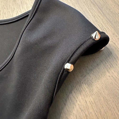 Bodysuit used with studs, size M, black