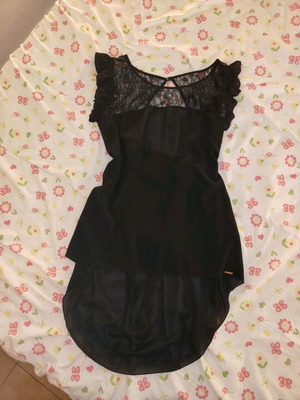 BSB medium black top like new with lace and back cutout