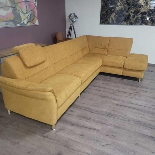 Dakar corner sofa new, cinnamon fabric with electric relax mechanism