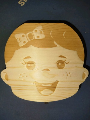 Παιδική ξύλινη θήκη για δοντάκια καινούργια, για κορίτσια