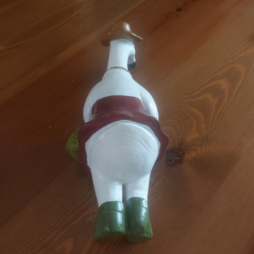 Humorous decorative duck with hat and sunglasses, like new