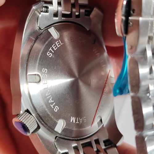 Military style wristwatch, stainless steel, waterproof 100m