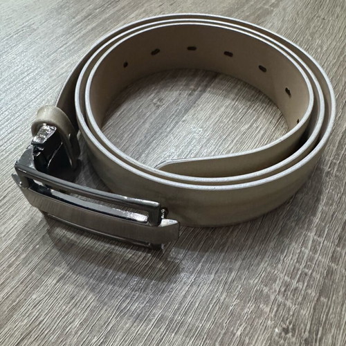 Leather belt beige like new, length 110cm