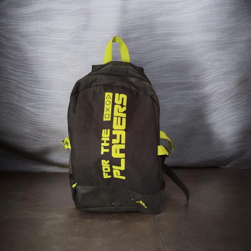 Playstation For The Players backpack used, black and green