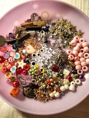 Various craft decorations used for handmade projects