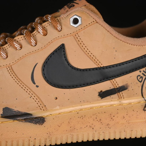 Nike Air Force 1 '07 Low Wheat Graffiti new handmade sneakers