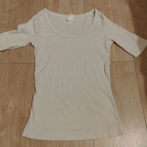 H&M Women's Short Sleeve Top Size S Like New White