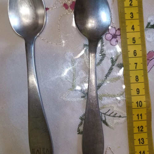 Antique cutlery set used, 15 pieces