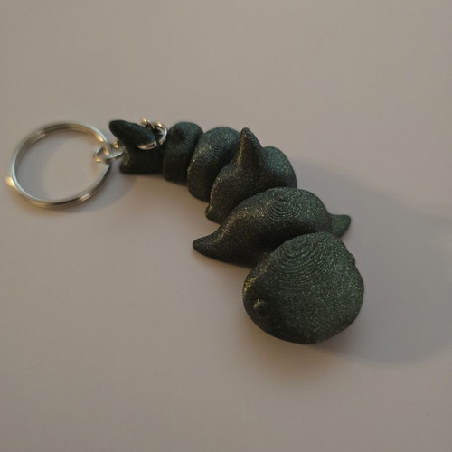 3D Printed Keychain Articulated Whale like new